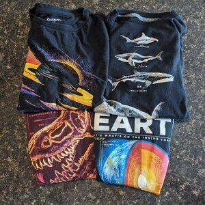Old Navy Boy's Shirt Lot - Size M (8) - Four Shirts - Science Dinos Space - VGUC